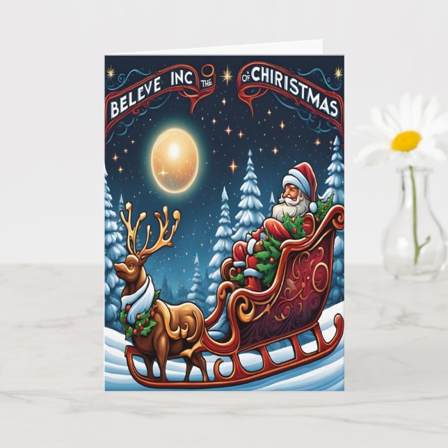 Glaube an die Magie der Weihnachtszeit Karte (Kleine Pflanze)