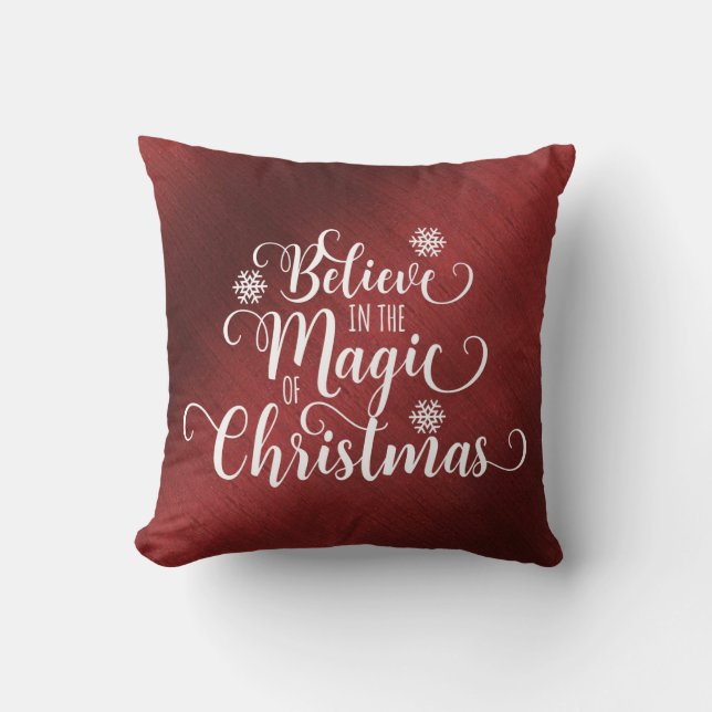 Glaube an die Magie der Weihnachtszeit Kissen (Vorderseite)