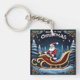 Glaube an die Magie der Weihnachtszeit Schlüsselanhänger