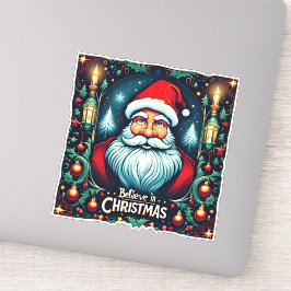 Glaube an die Magie des Weihnachtsfestes Aufkleber