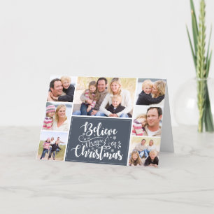 Glaube an die Magie des Weihnachtsgebets Foto gekl Feiertagskarte