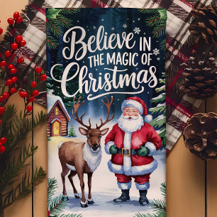 Glaube an die Magie des Weihnachtsmanns und der Hi Geschirrtuch
