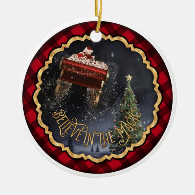 Glaube an die Magie Keramik Ornament (Vorne)