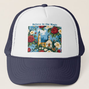 Glaube an die Magie Kirche & Florals Truckerkappe