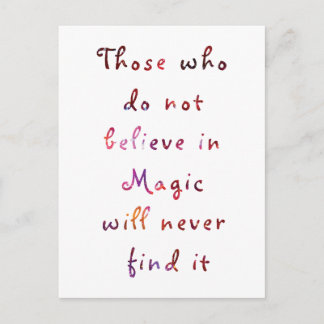 Glaube an die Magie Postkarte