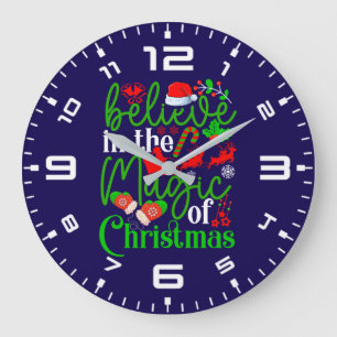 Glaube an die Magie von Weihnachten-82307 Große Wanduhr