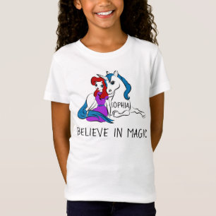Glaube an die Magische Prinzessin und das Einhorn T-Shirt