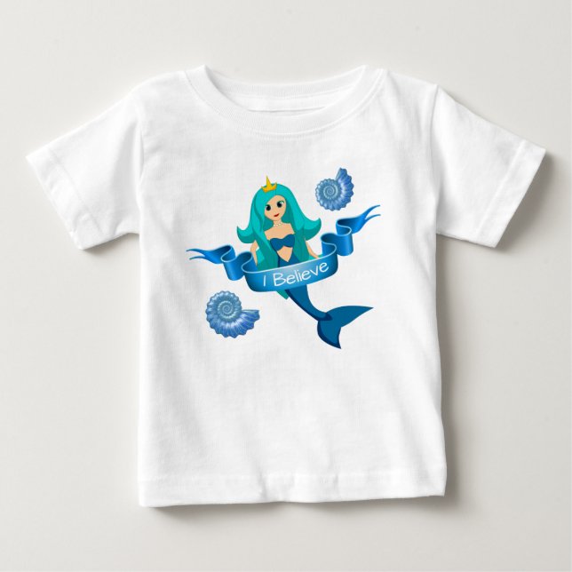 Glaube an die Meerjungfrau Baby T-shirt (Vorderseite)