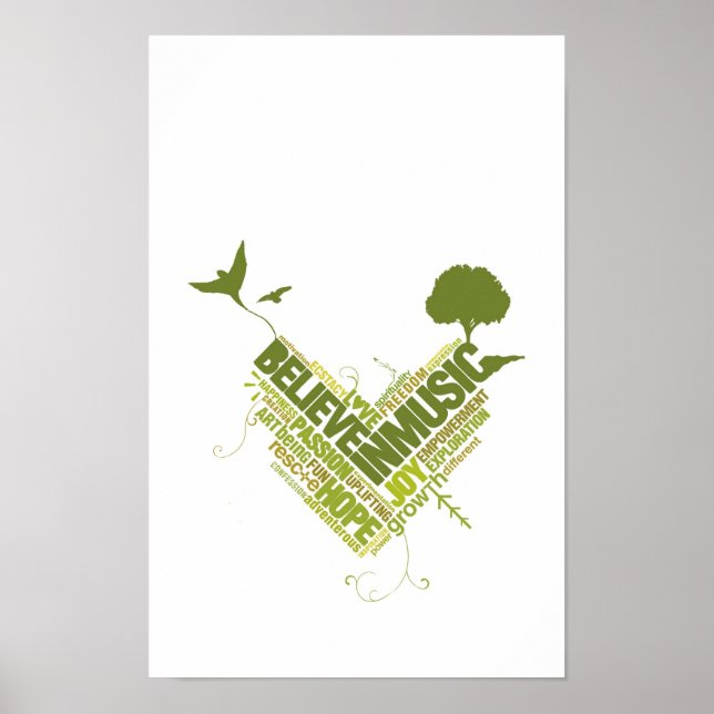Glaube an die Musik Poster (Vorne)