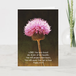Glaube an die rosa Blume Denken du an deine Karte