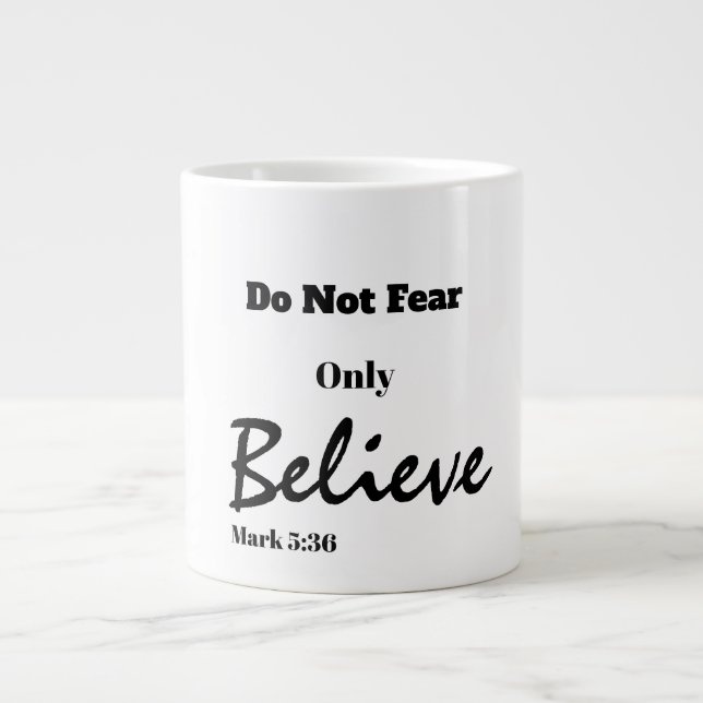 Glaube an die Schrift Jumbo Tasse (Vorderseite)