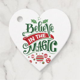 Glaube an die Weihnachtstypografie der Magie Geschenkanhänger