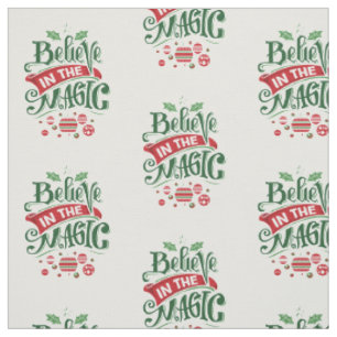 Glaube an die Weihnachtstypografie der Magie Stoff