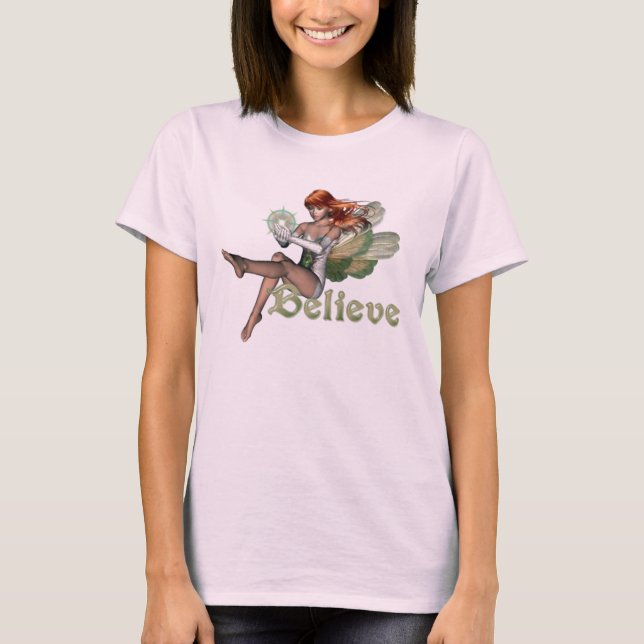 Glaube an Fairies - Roter Kopf T-Shirt (Vorderseite)