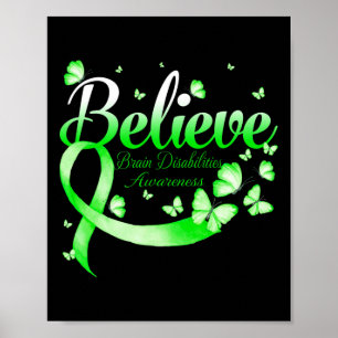 Glaube an Gehirnbehinderungen Butterfly Sensibilis Poster