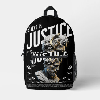 "Glaube an Gerechtigkeit" Minimalistische Brieftas Bedruckter Rucksack