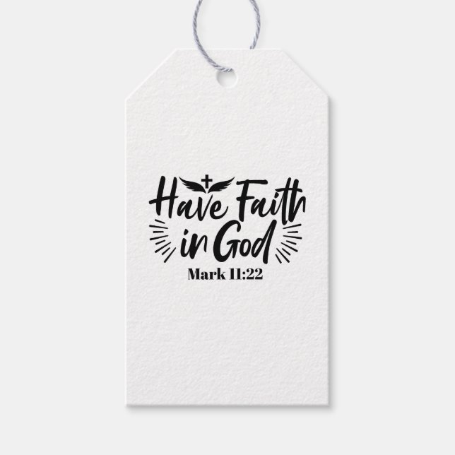 Glaube an Gott Mark 11:22 Inspiration Zitat Geschenkanhänger (Vorderseite)