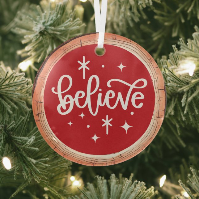 Glaube an Holiday Keepake Tree Ornament Aus Glas (InSitu)