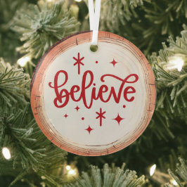 Glaube an Holiday Keepake Tree Ornament Aus Glas