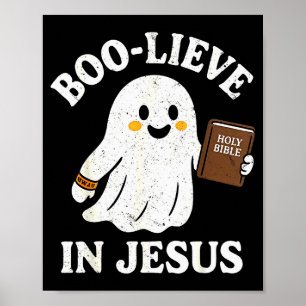 Glaube an Jesus Lustiger Christlicher Geist Lesung Poster