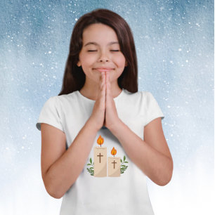 Glaube an Kerzen und Kirche T-Shirt