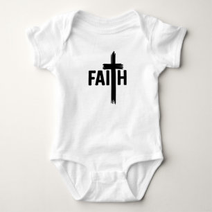 Glaube an Kreuz Baby Strampler