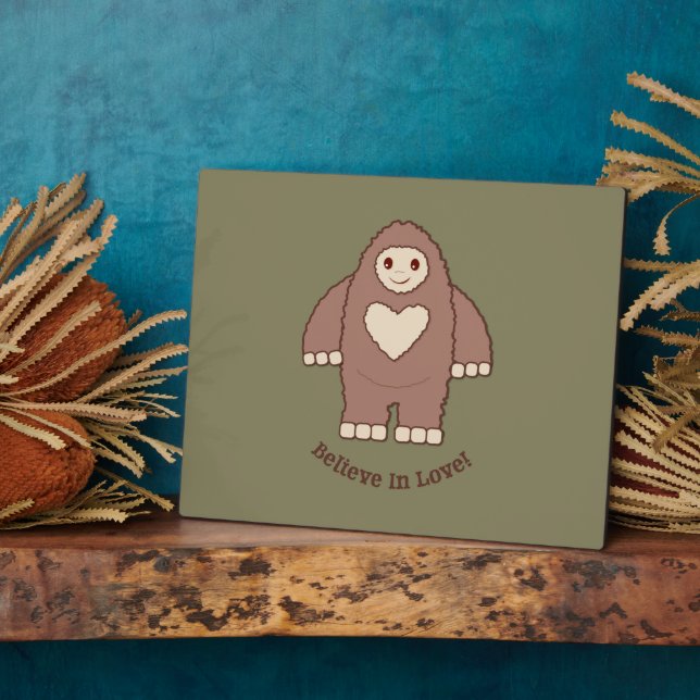 Glaube an Liebe Bigfoot Fotoplatte (Seite)