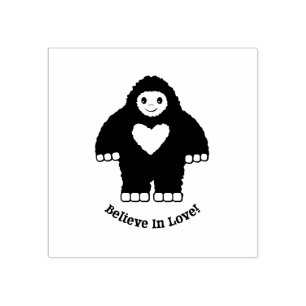 Glaube an Liebe Bigfoot Gummistempel