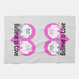 Glaube an Liebe! Niedlich Yetis Handtuch