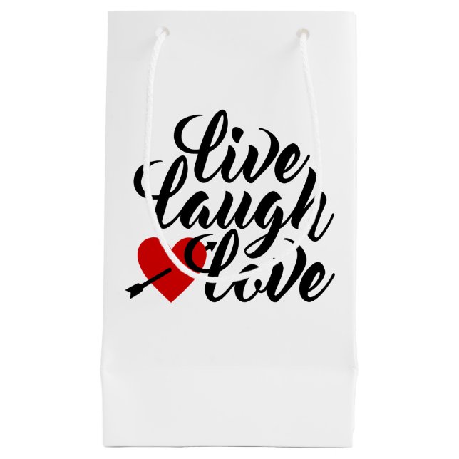 Glaube an Liebe Valentine Calligraphie | Geschenkt Kleine Geschenktüte (Vorderseite)