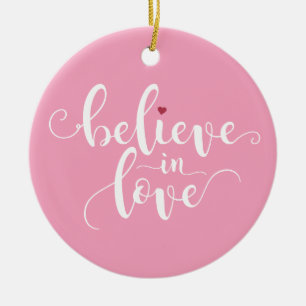 Glaube an Liebe Valentine Calligraphie   Ornament