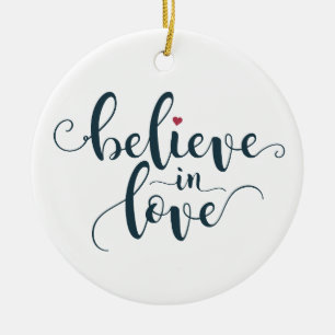 Glaube an Liebe Valentine Calligraphie   Ornament