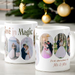 Glaube an Magic 6 Rounded Lozenge Foto neu verheir Kaffeetasse<br><div class="desc">Glauben Sie an Magic Foto Tasse für Neuvermählte erste Weihnachten als Mr. & Mrs. - oder Sie können die Formulierung für jeden einzelnen und jeden Anlass anpassen. Das Design verfügt über 6 Fotos und eine vollständig editierbare Formulierung, damit Sie sich ganz nach Ihren Wünschen anpassen können. Ihre Fotos werden im...</div>
