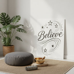 Glaube an magische Sterne - Boho Celestial Poster