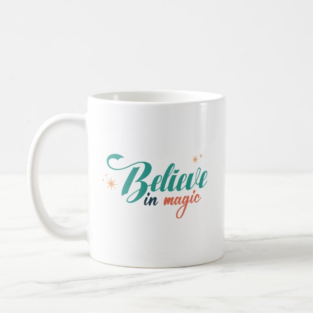 Glaube an magische Weihnachten Kaffeetasse (Links)