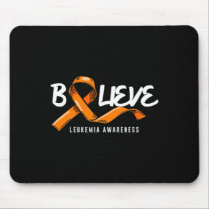Glaube an Orange Ribbon Leukämie Blutkrebs Awaren Mousepad
