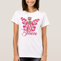 Glaube an rosa Ribbon Engel & Blume Brustkrebs