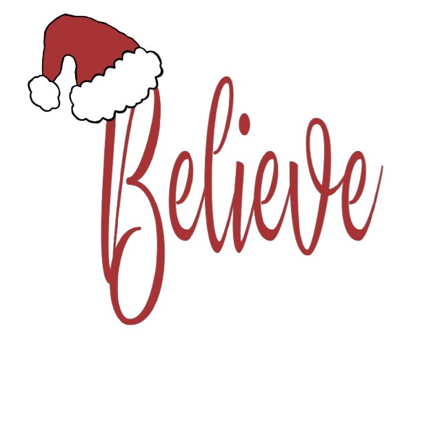 Glaube an Weihnachten mit roter Weihnachtsmannmütz Magnet (Von Creator hochgeladen)