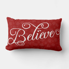 Glaube an Weihnachten Urlaub Snowflake Pillow Lendenkissen