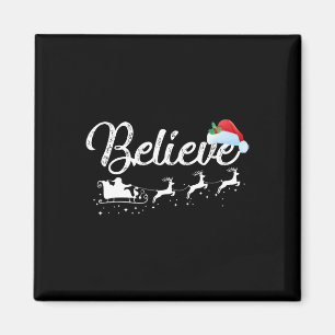 Glaube an Weihnachtsmänner Frauen Mädchen B Magnet
