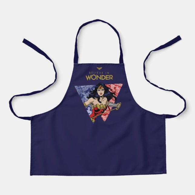 "Glaube an Wonder" Wonder Woman Lasso Comic Logo Schürze (Vorderseite)