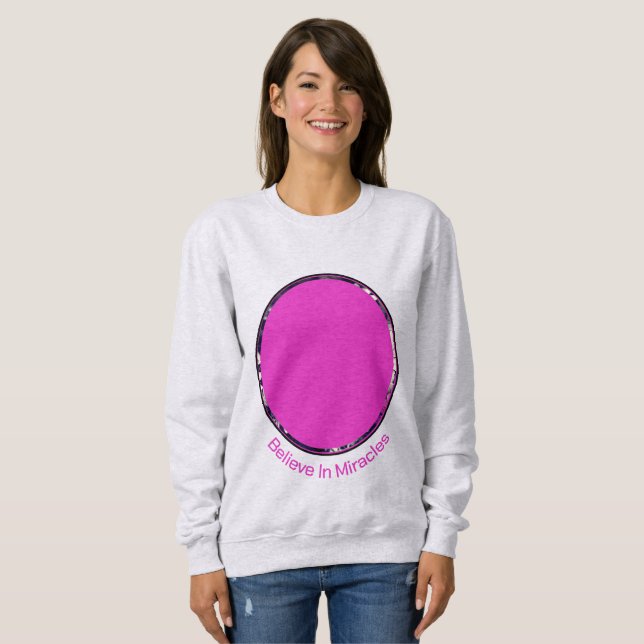 Glaube an Wunder, inspirierend Sweatshirt (Vorne ganz)