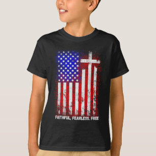 Glaube Angst Christliches Kreuz Jesus Christus Män T-Shirt