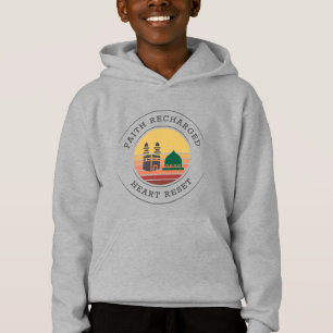 Glaube aufgeladen   Herz zurückgesetzt - Retro Umr Hoodie