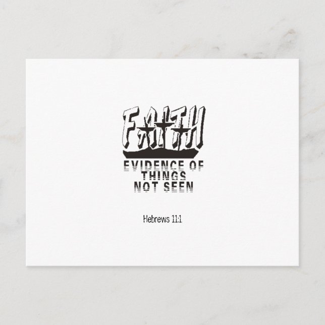 Glaube Beweise für Dinge, die nicht gesehen werden Postkarte (Vorderseite)