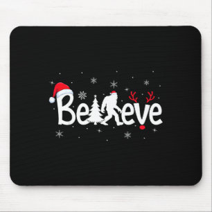 Glaube Bigfoot Sasquatch Rentier Santa Hut Fröhlic Mousepad