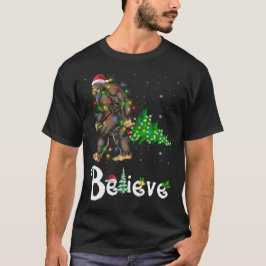 Glaube Bigfoot Sasquatch Weihnachtsmannmütze Weihn T-Shirt