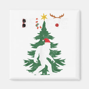 Glaube Bigfoot Sasquatch Yeti Weihnachtsmannmütze  Magnet