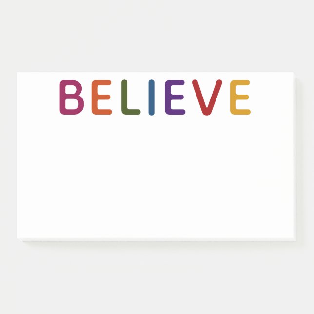 Glaube Bunt Post-it Klebezettel (Vorderseite)