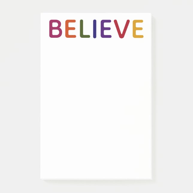 Glaube Bunt Post-it Klebezettel (Vorderseite)